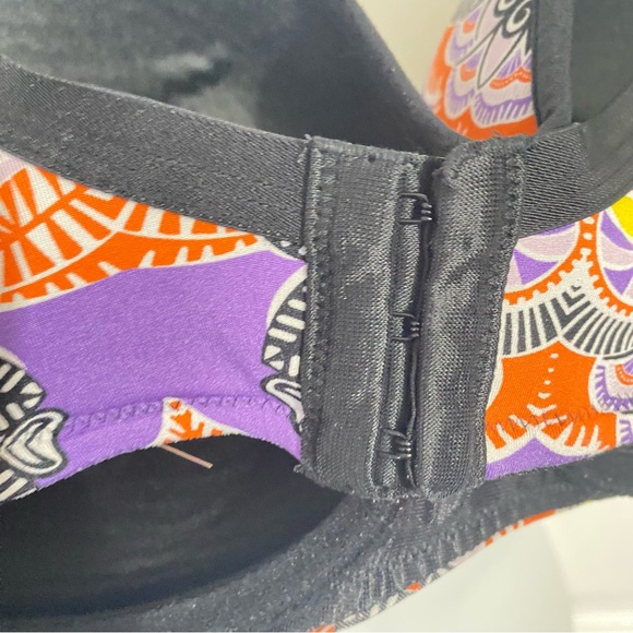 CACIQUE Colorful Paisley Floral Adjustable Strap Balconette Bra 40DD - Picture 3 of 8